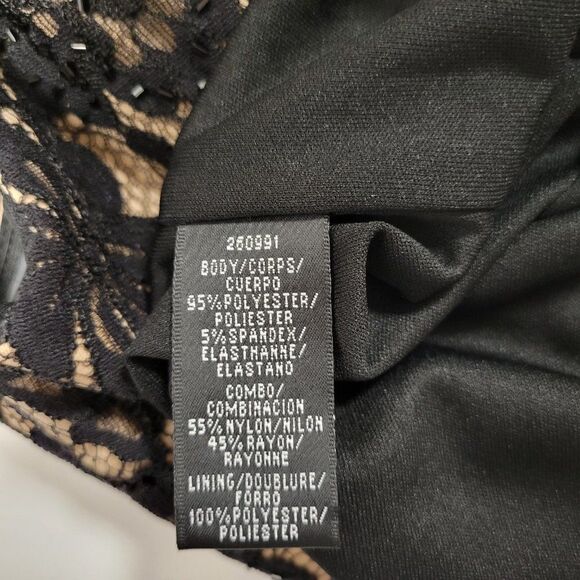 Black and Gold Evening Formal Gown Maxi Dress with Lace Overlay Size 12, Size 4 - Picture 9 of 13